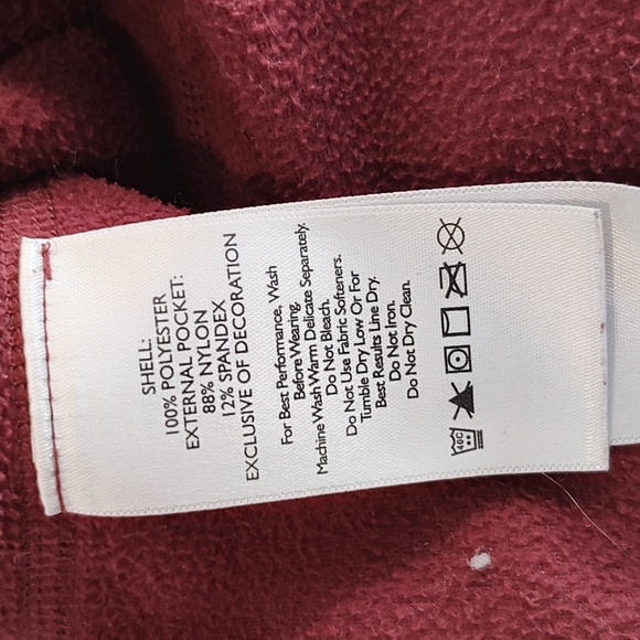 Eddie Bauer Women's Burgundy Zipper Front Fleece Jacket Size M First Ascent - Picture 8 of 8